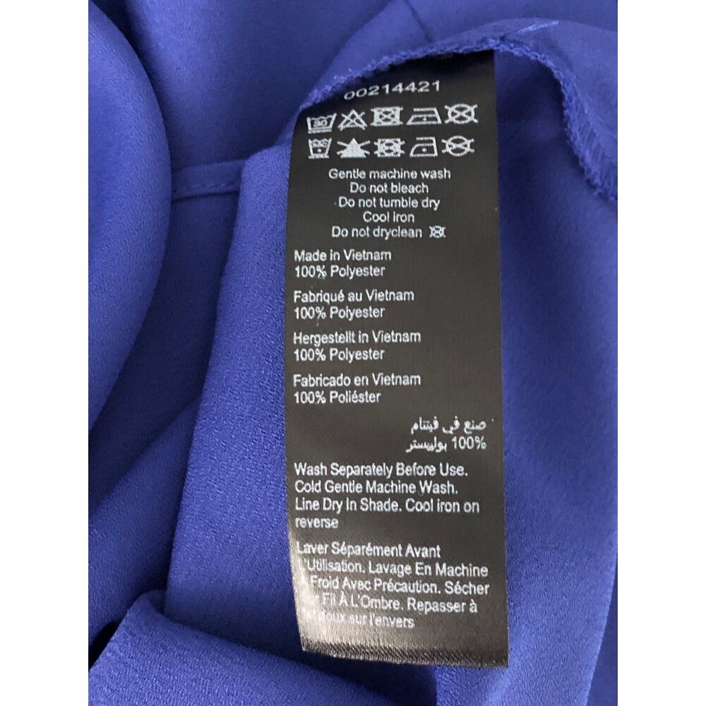 City Chic Pop-Over Top Royal Blue Zipper Front Women's Size Medium NEW - Picture 7 of 7